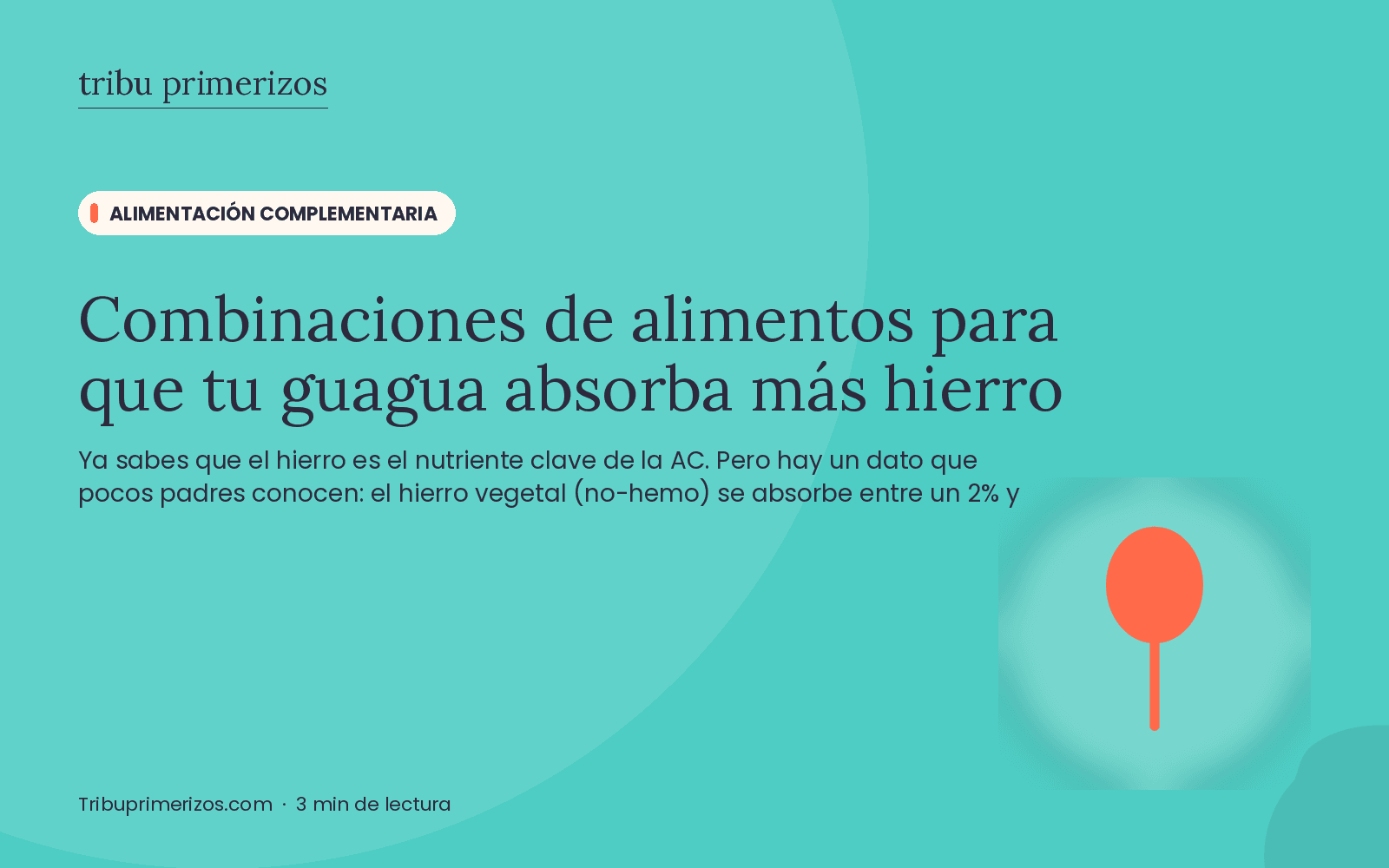 Combinaciones de alimentos para que tu guagua absorba más hierro
